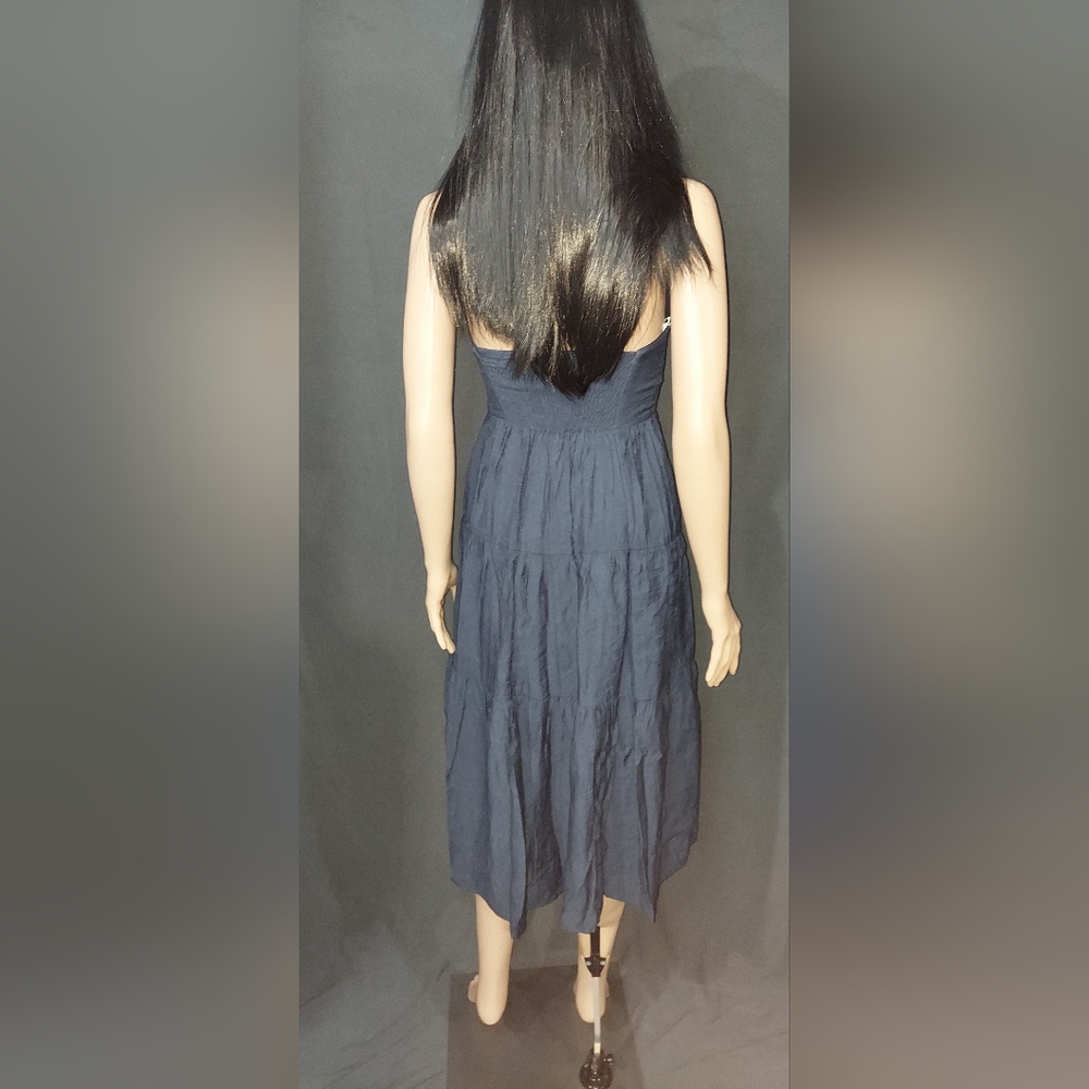 NWOT!  Lulus Navy Blue Sleeveless Button Dress size XS - Picture 2 of 4